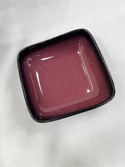 SQUARE BOWL-CLARET