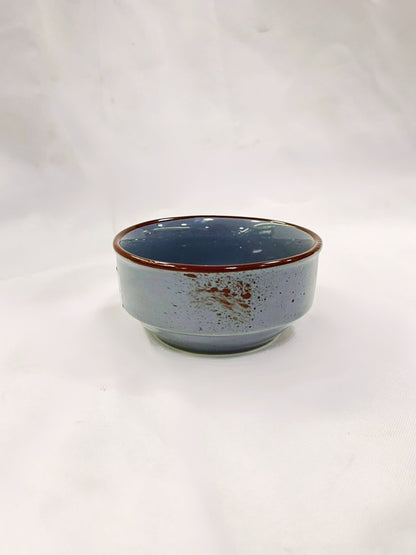 SOUP BOWL- DOTTED GREY